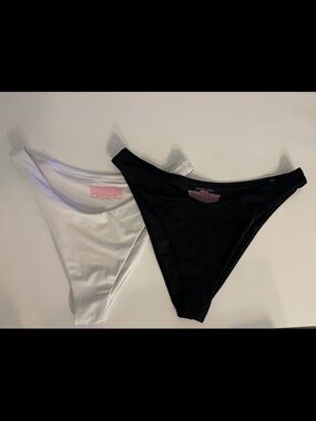 Victoria's Secret Black and White Bikini Bottoms